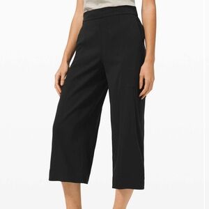 Lululemon Metropolis Maven High Rise Crop‎ Wide Leg Black Size 2